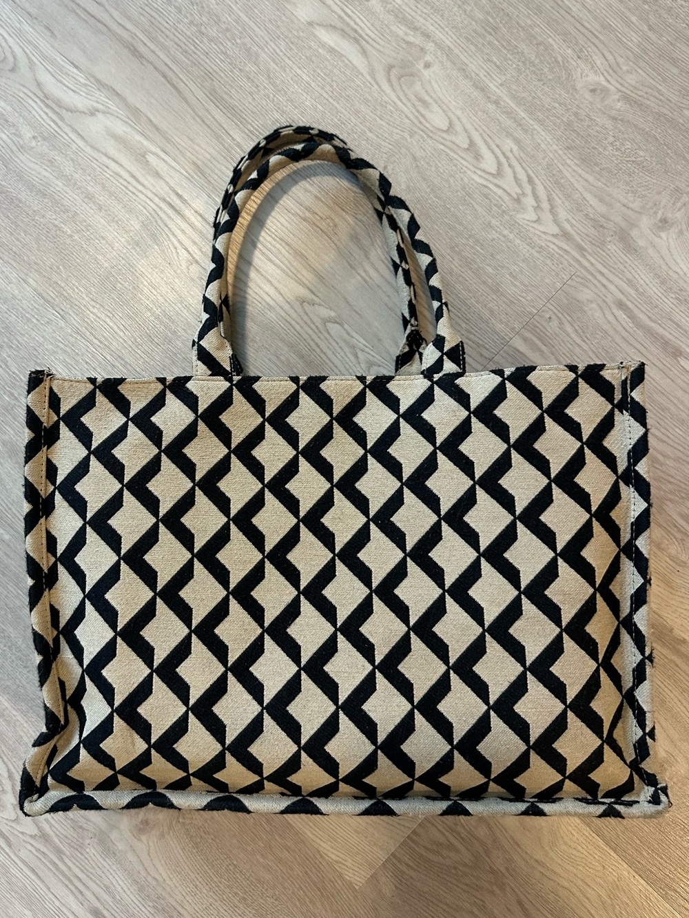 Black & Cream Tote Bag